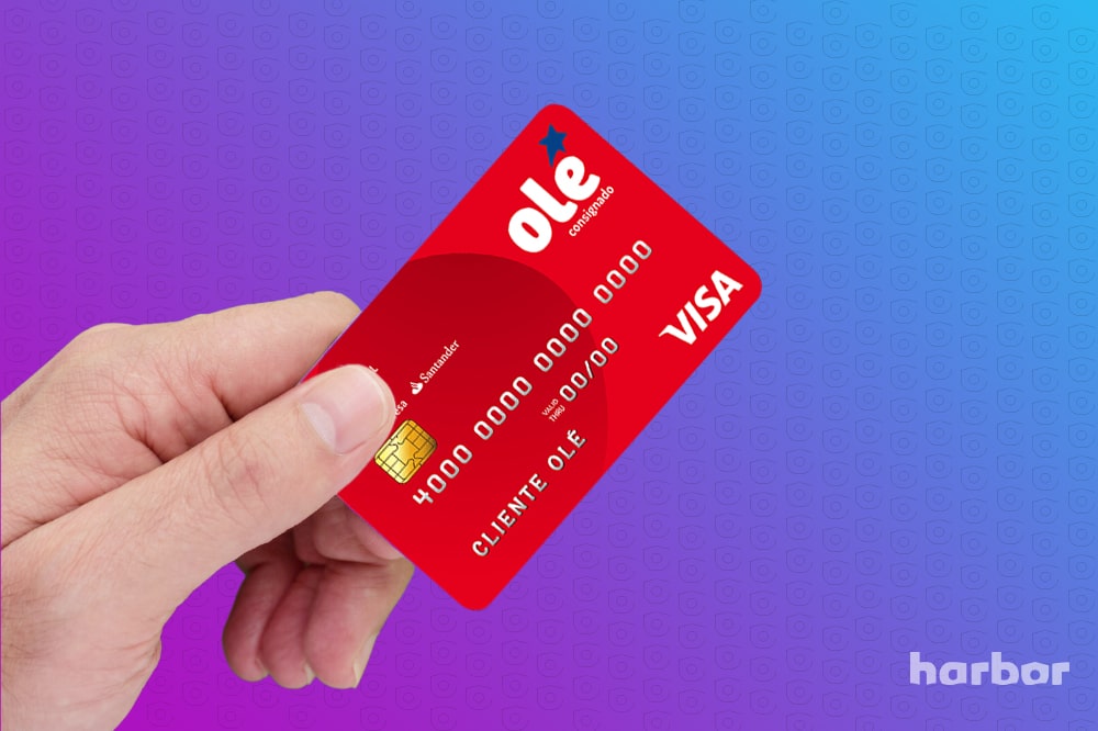 O cartão de crédito Olé é consignado e ainda por cima não cobra anuidade! Ideal para você que precisa organizar suas finanças pessoais.